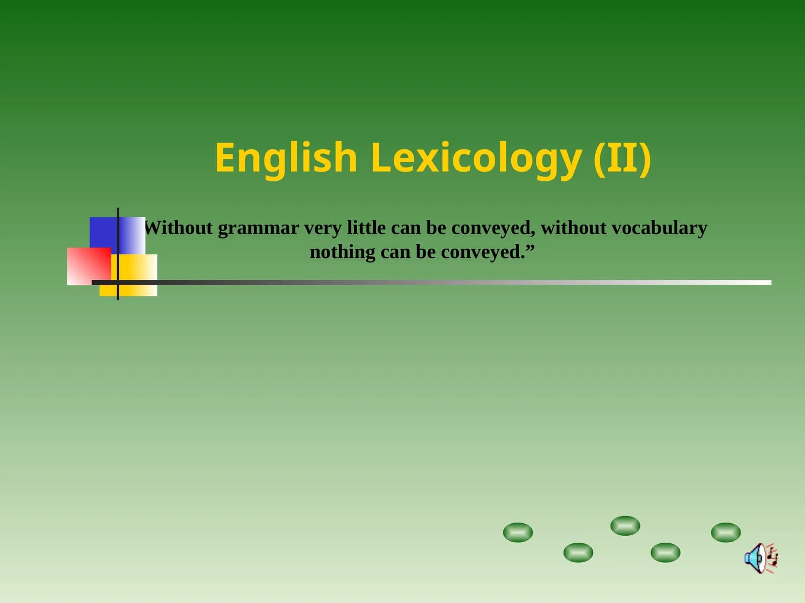 English Lexicology(II)