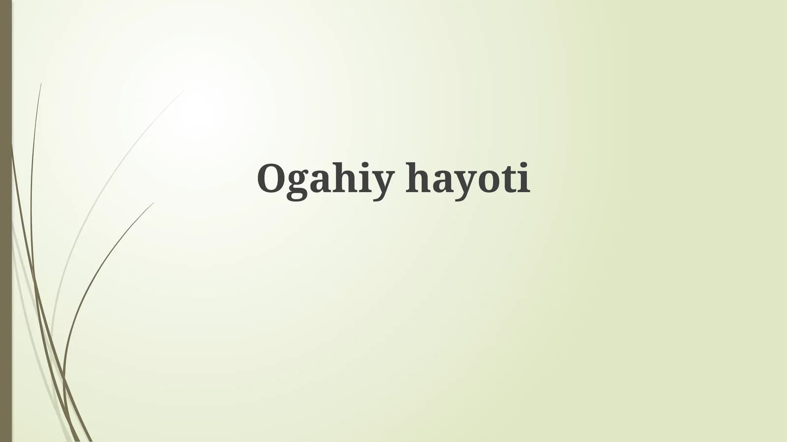 Ogahiyning hayoti va ijodi