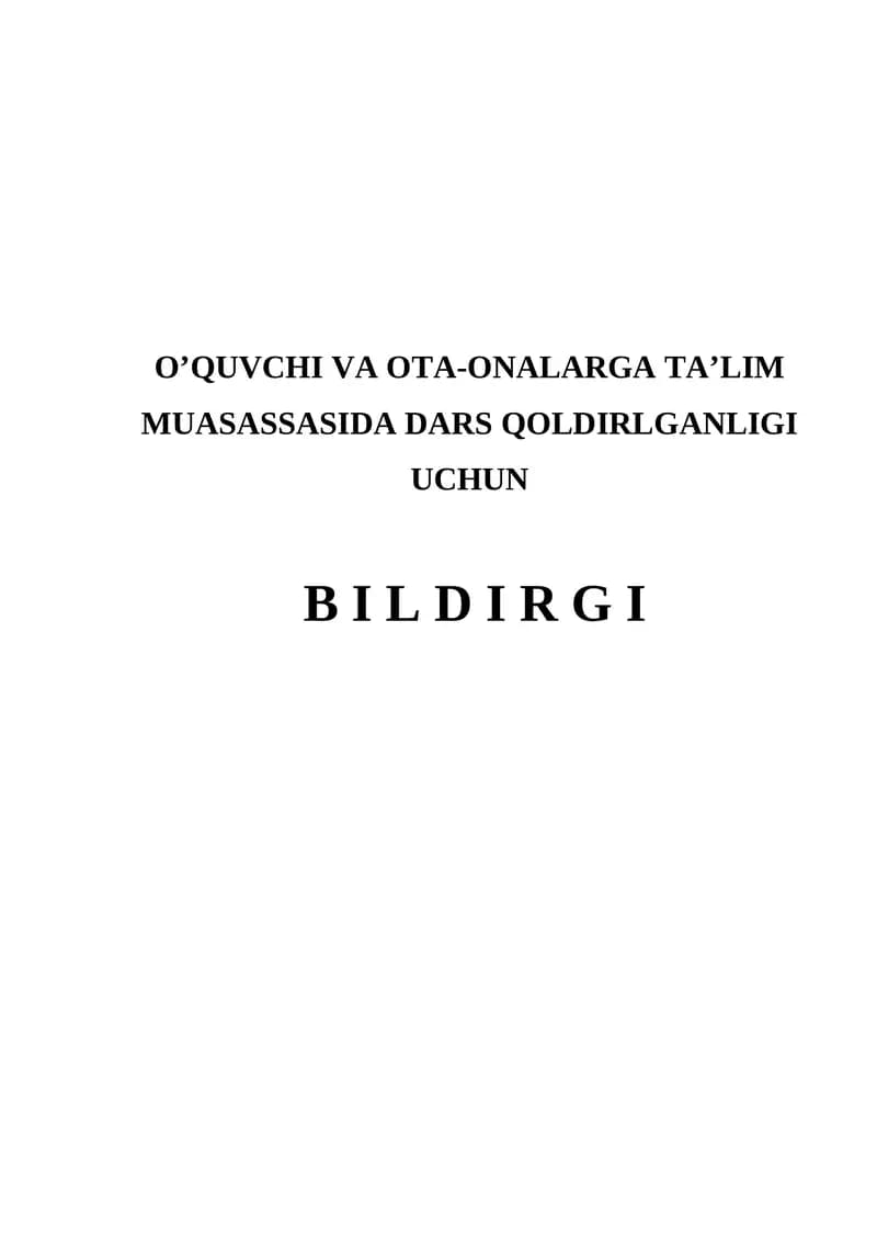 BILDIRGI