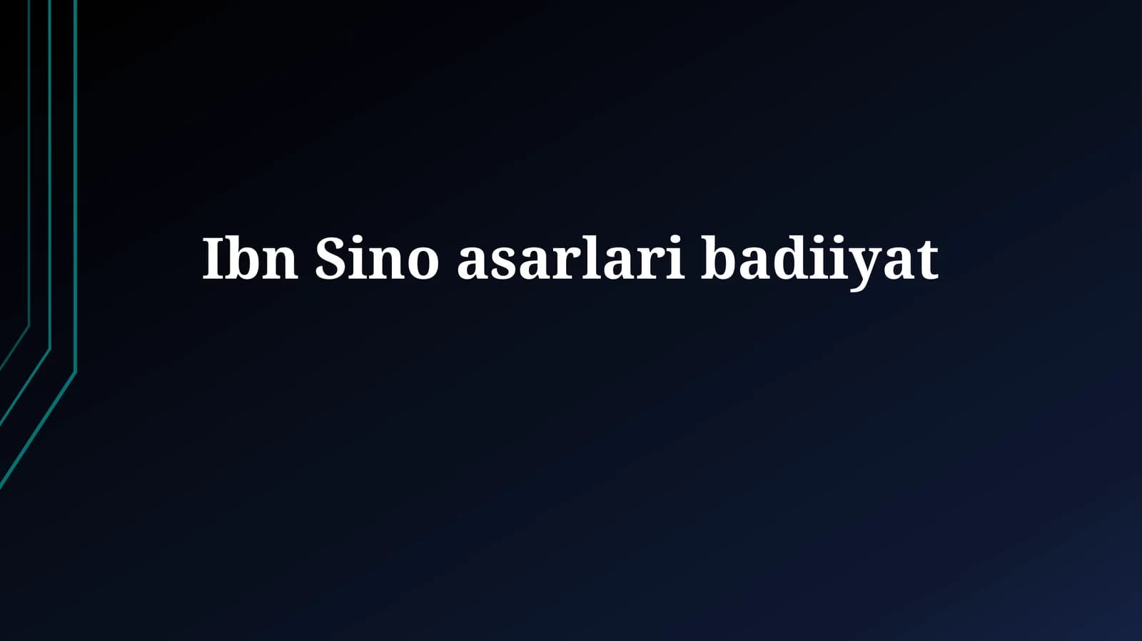 Ibn Sinoasarlaribadiiyat