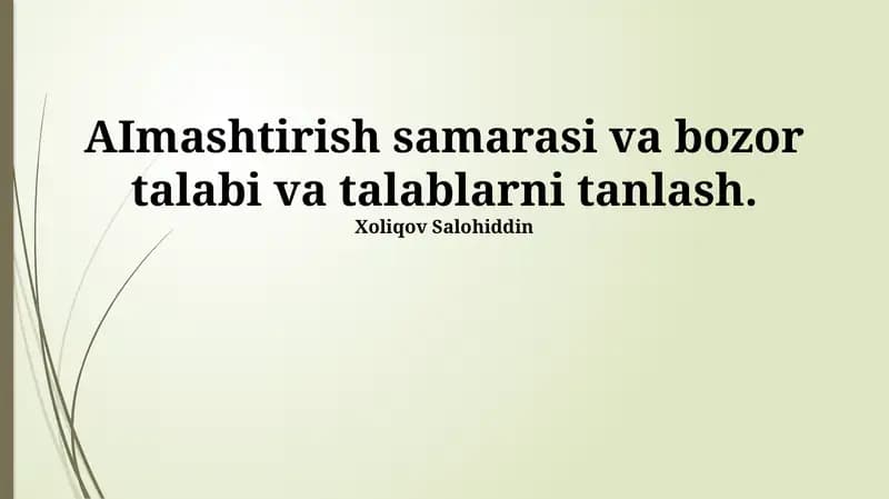 Massaviy moslashtirish: Kirish