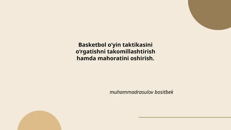 Basketbol o‘yin taktikasi