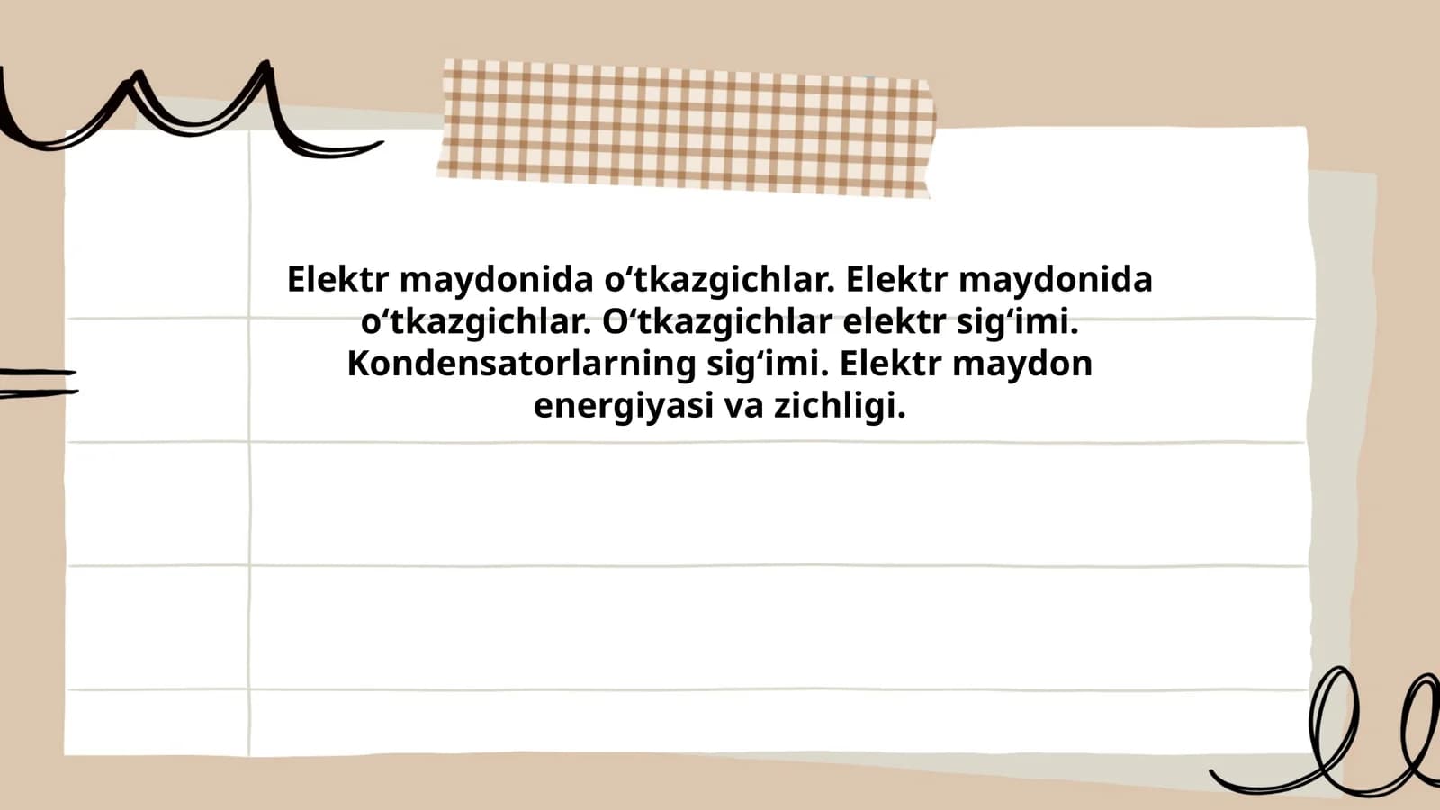 Elektr maydonida o‘tkazgichlar