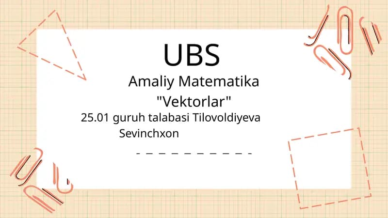 AmaliyMatematika "Vektorlar"
