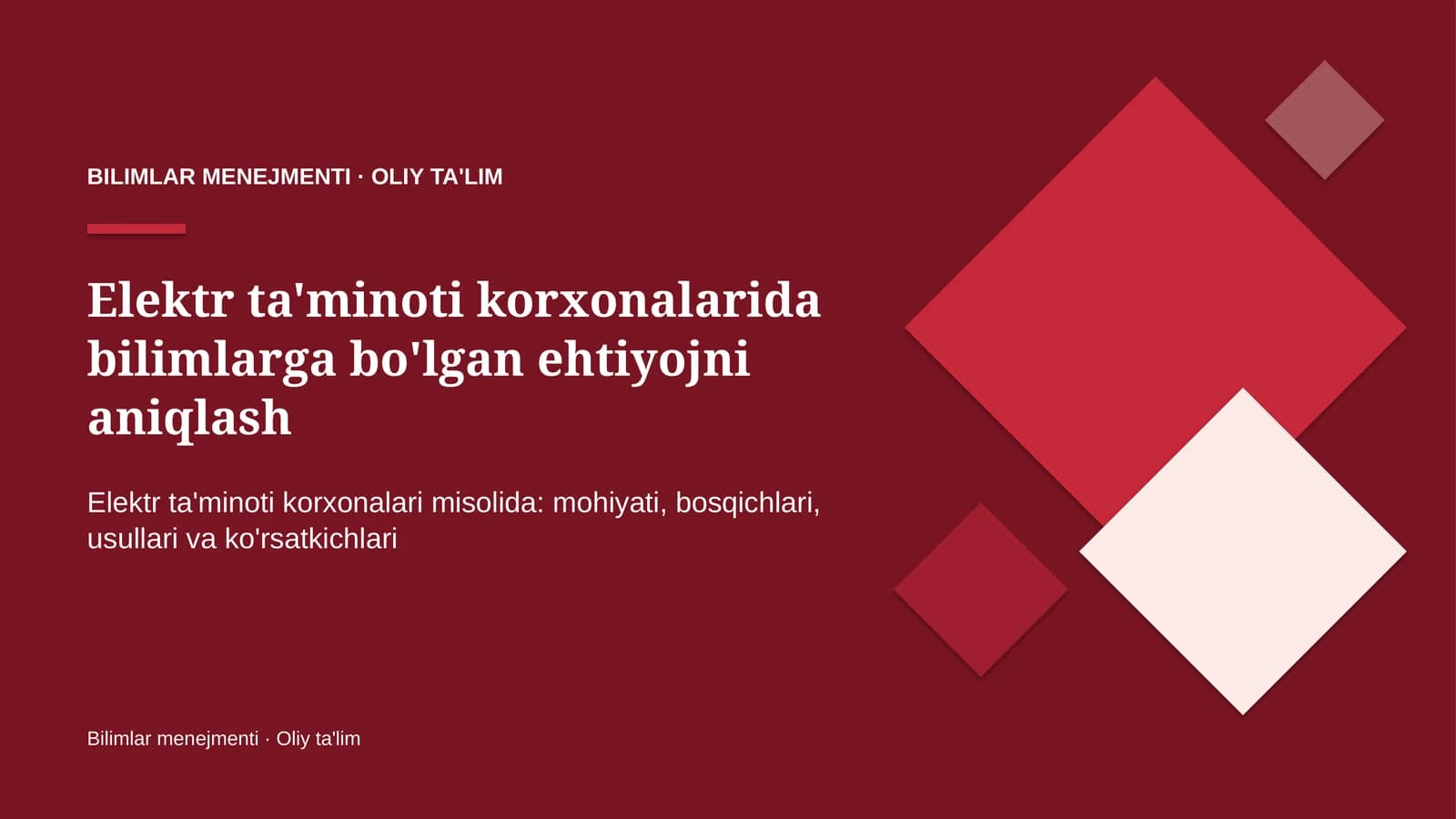 elektr ta'minoti korxonalarida bilimlarga bo'lgan ehtiyojni aniqlash 9383