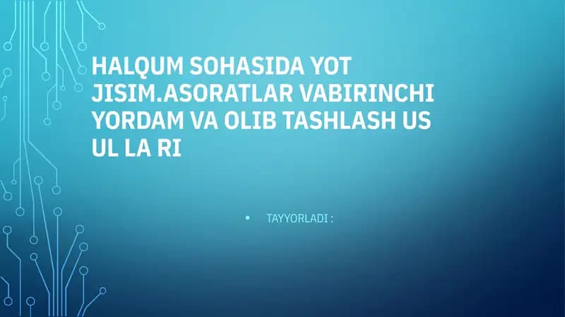 Halqumga yot jism tiqilishi