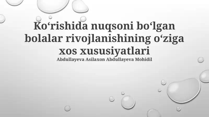 Bolalar rivojlanishi