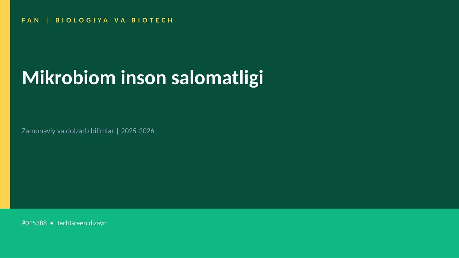 Mikrobiom inson salomatligi