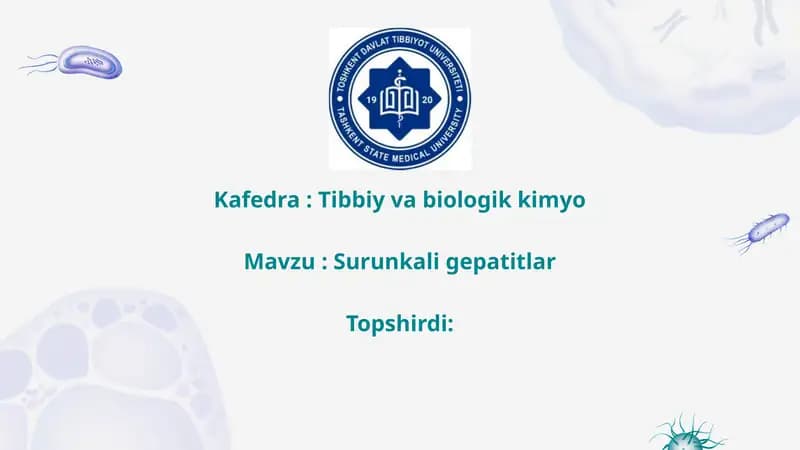 Surunkali gepatitlar