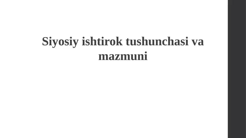 Siyosiy ishtirok