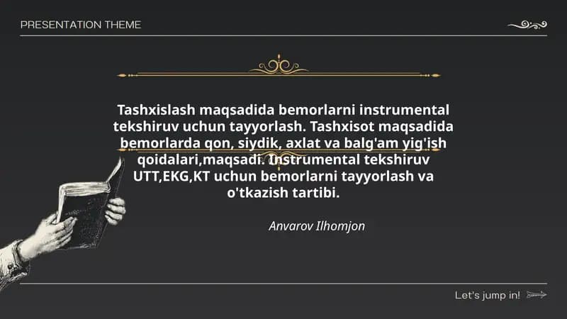 Tashxislash va instrumental tekshiruv