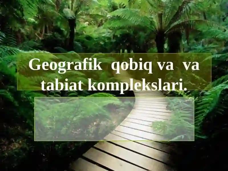 Geografik qobiq va tabiat komplekslari