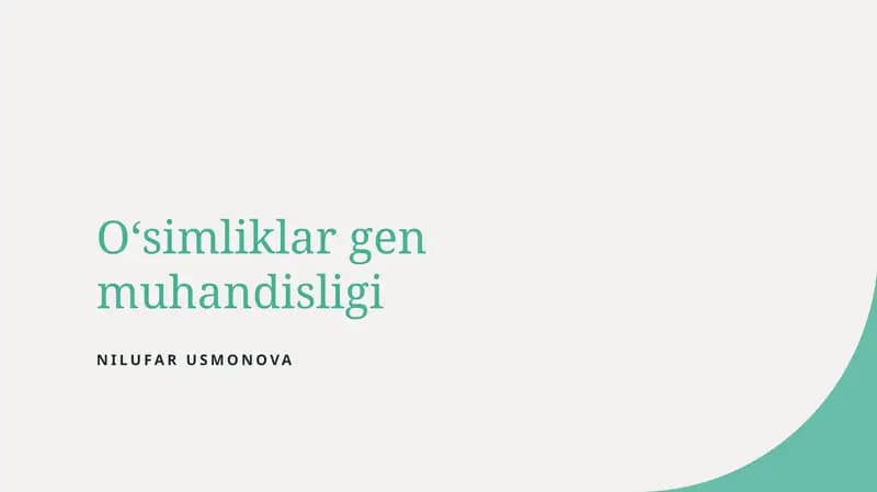 Oʻsimliklar gen muhandisligi