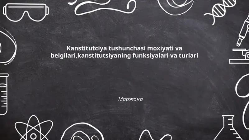 Konstitutsiya tushunchasi