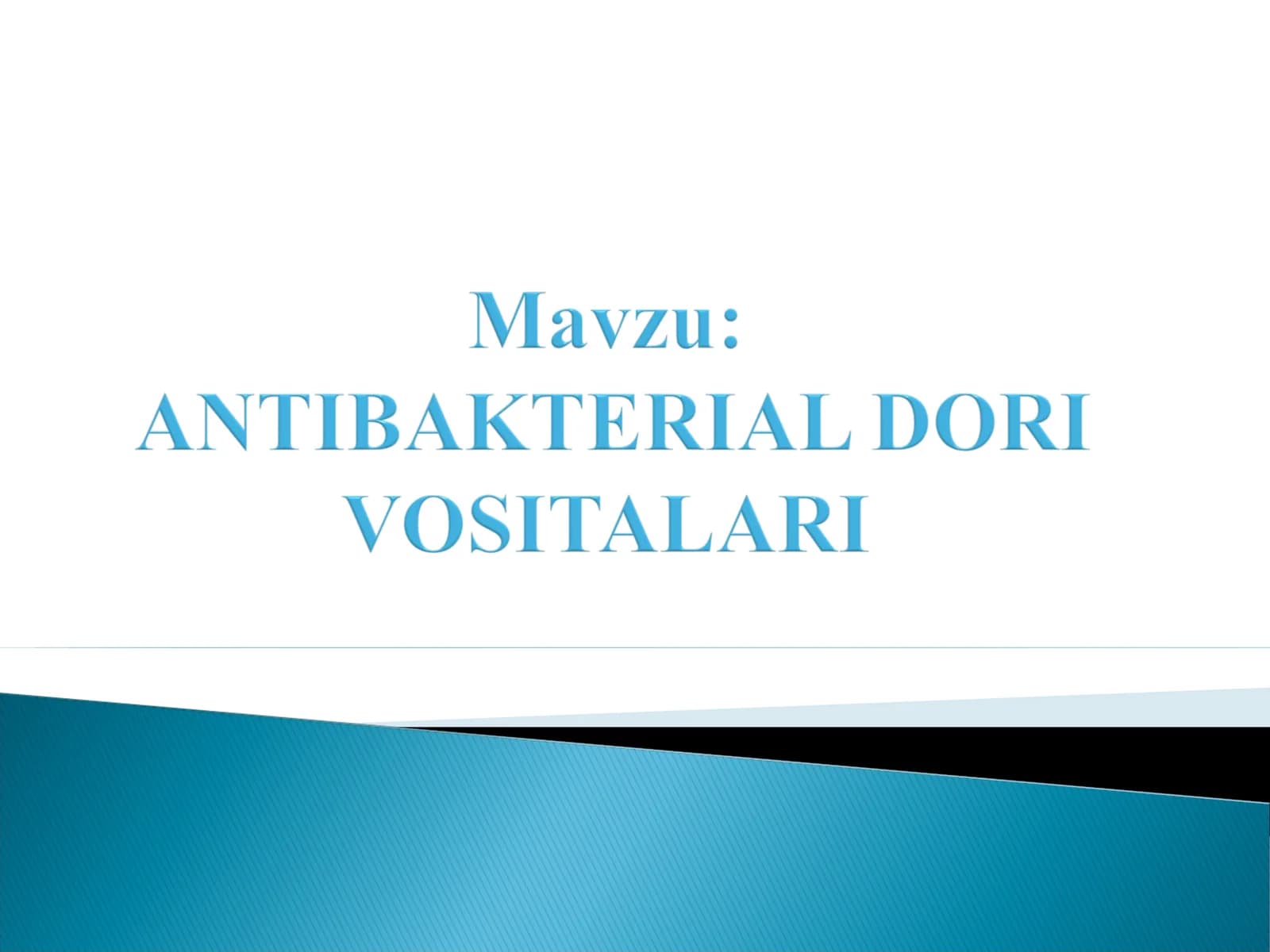 Antibakterial (Antibiotiklar, Yarimsintetik va Sintetik)
