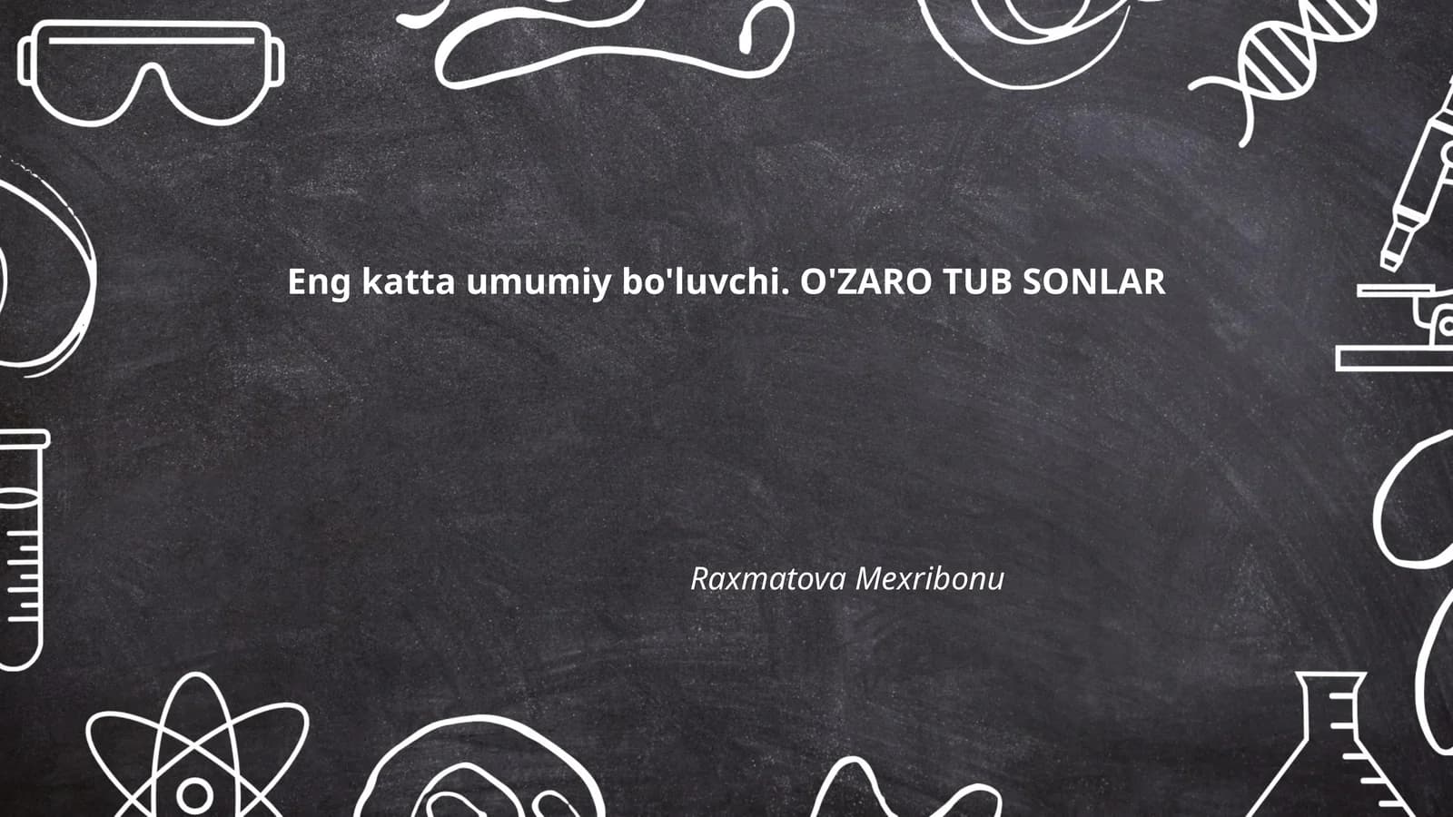 Eulerni o'zaro tub sonlar funksiyasi