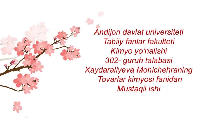 Kimyo yo‘nalishi