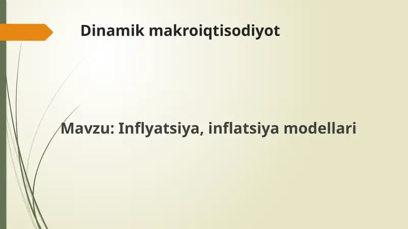 Dinamik makro iqtisodiyot