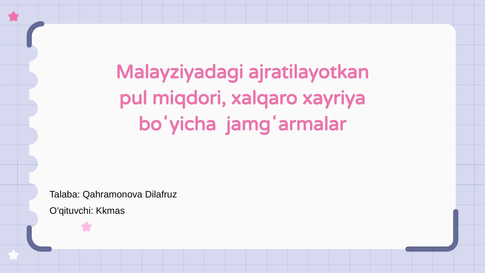 Malayziyadagi ajratilayotkan pul miqdori