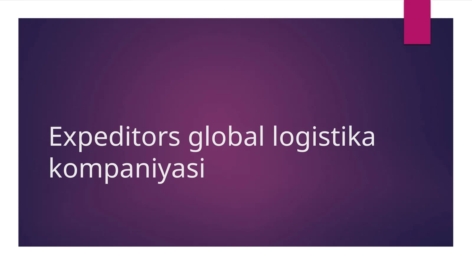 Expeditors global logistika kompaniyasi