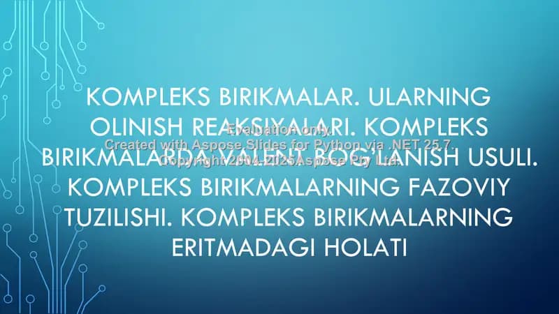 Kompleks birikmalar