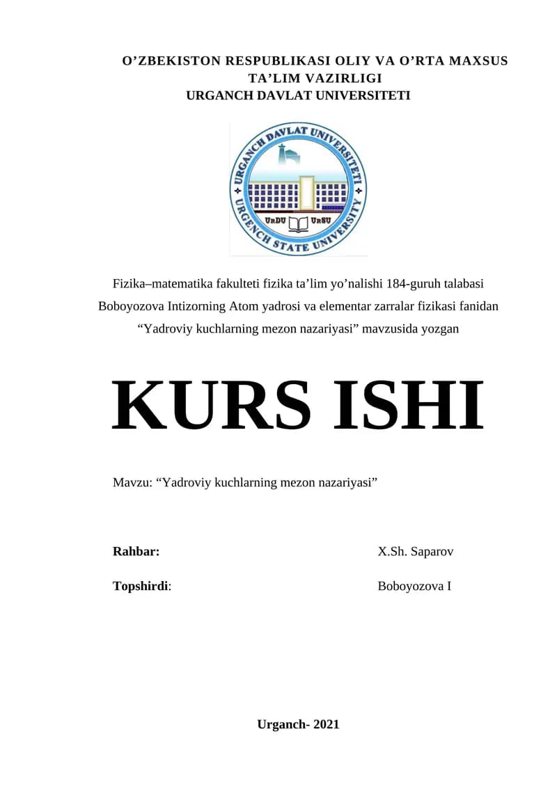 Yadroviy kuchlarning mezon nazariyasi