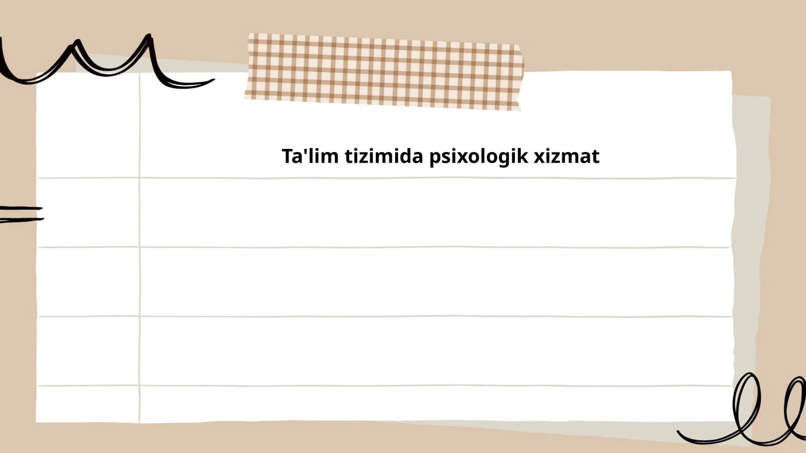 Ta'lim tizimida psixologik xizmat