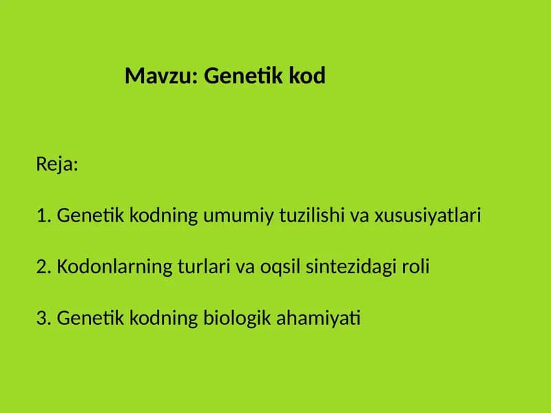 genetik kod