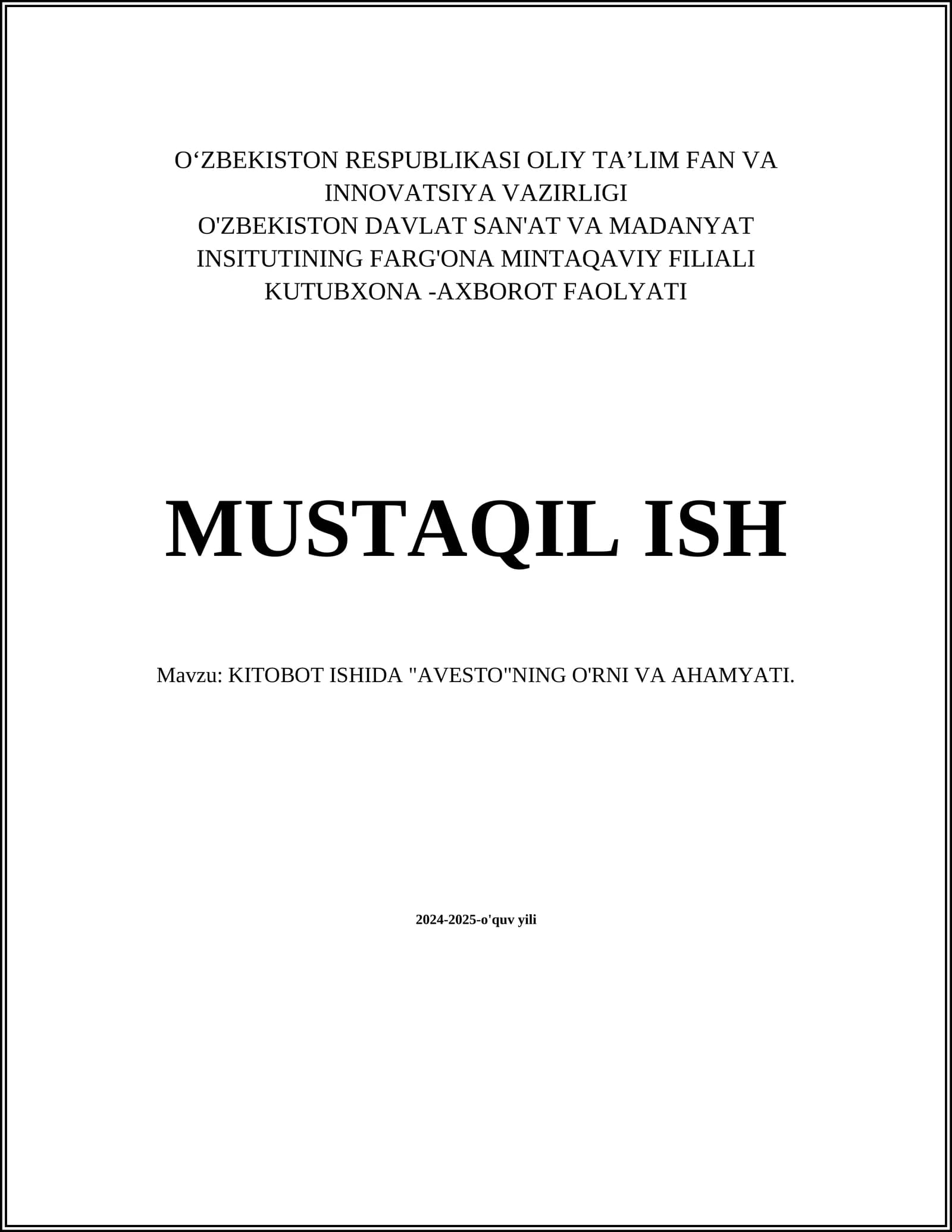Avestoning kelib chiqishi va tarixiy ahamiyati