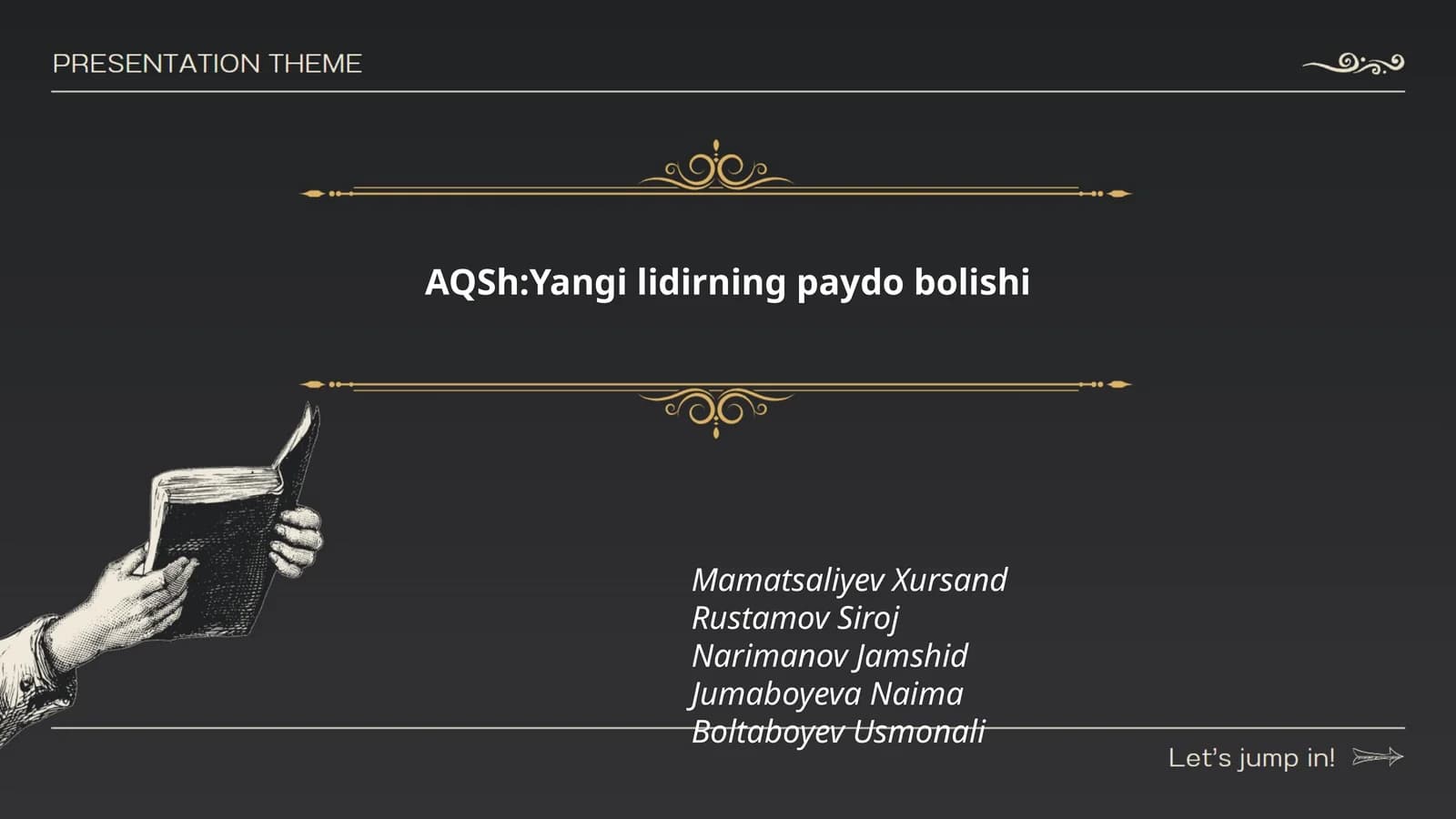AQSh:Yangi lidirning paydo bolishi