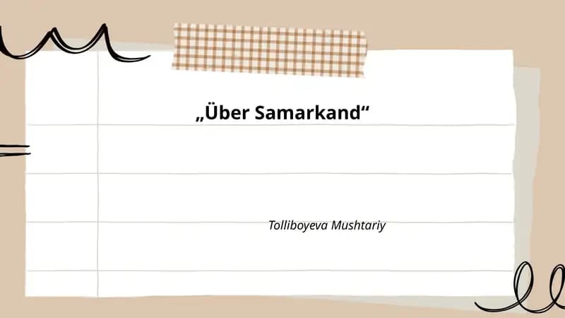 Über Samarkand