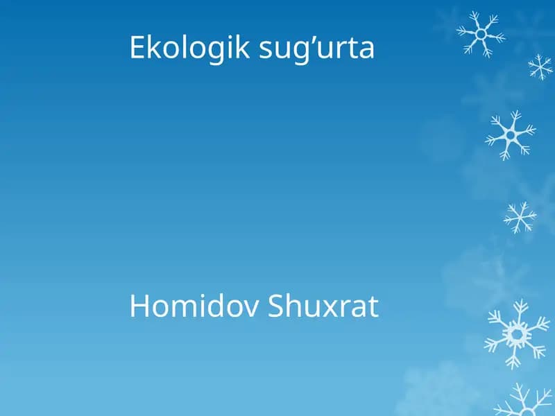 Ekologik sug’urta