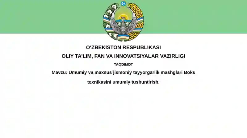 Umumiy va Maxsus Jismoniy Tayyorgarlik