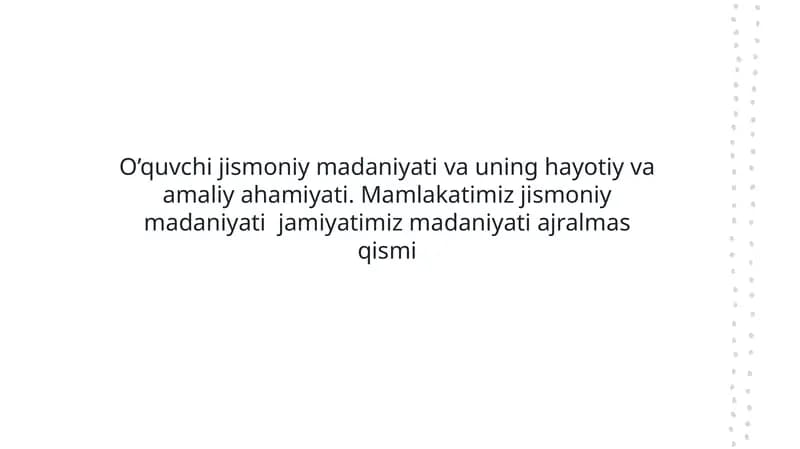 Talabalar jismoniy madaniyat va shaxsiy rivojlanish