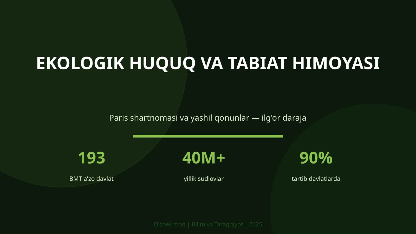 Ekologik huquq va tabiat himoyasi