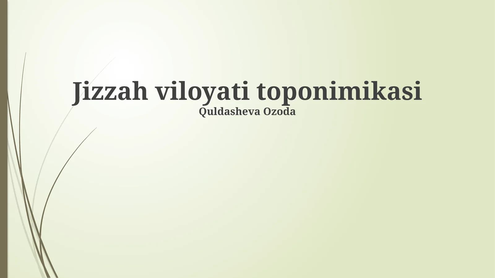 Jizzax viloyati toponimikasi
