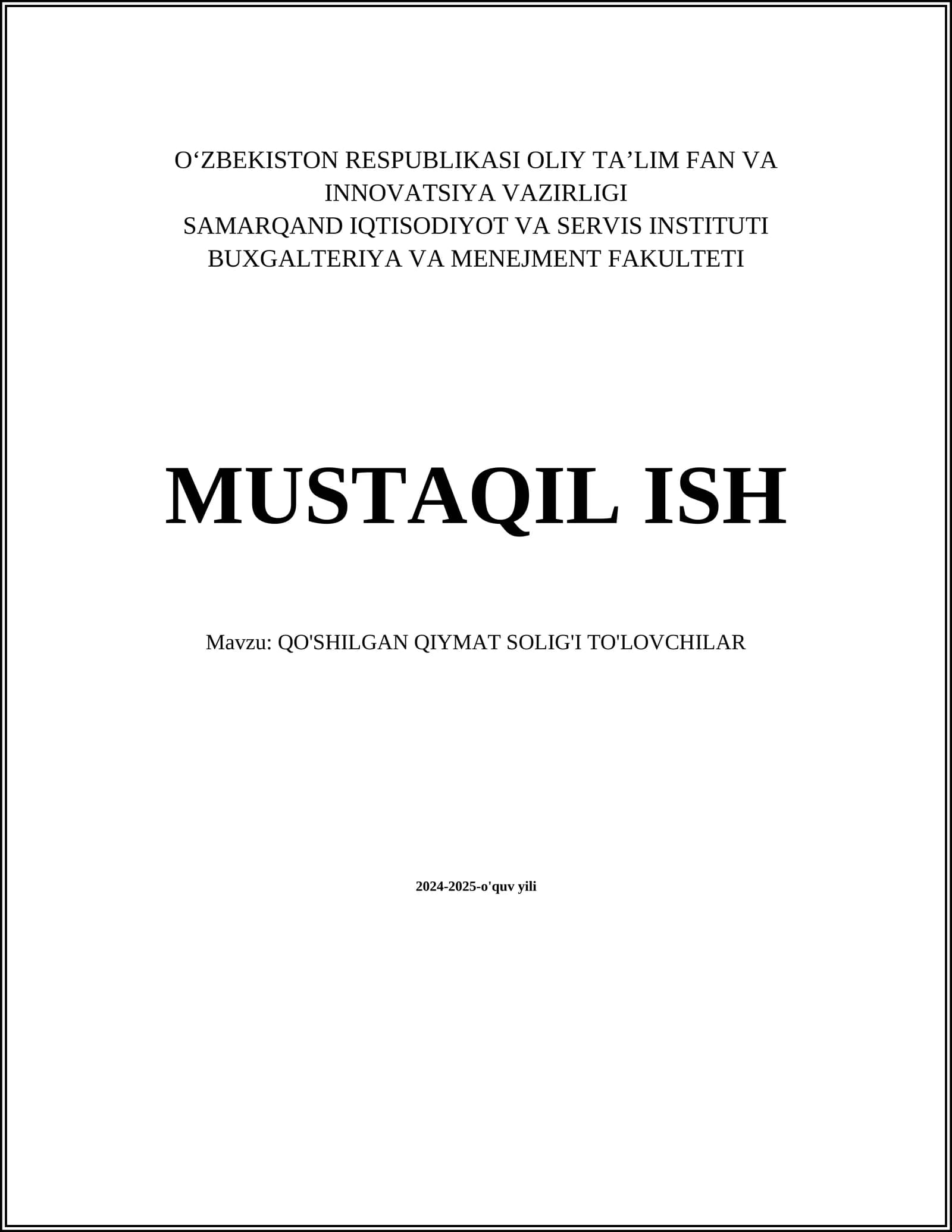 Qo‘shilgan qiymat solig'i to'lovchilar