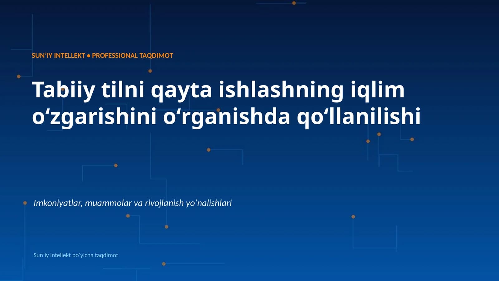 Tabiiy tilni qayta ishlashning iqlim oʻzgarishini oʻrganishda qoʻllanilishi