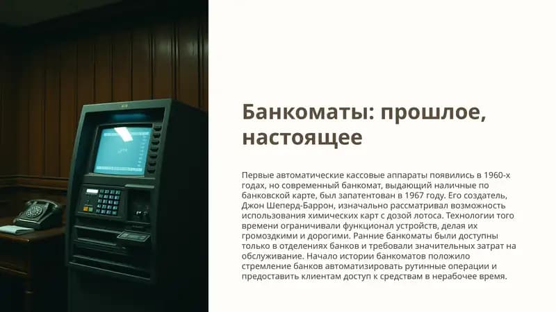 Банкоматы: прошлое, настоящее