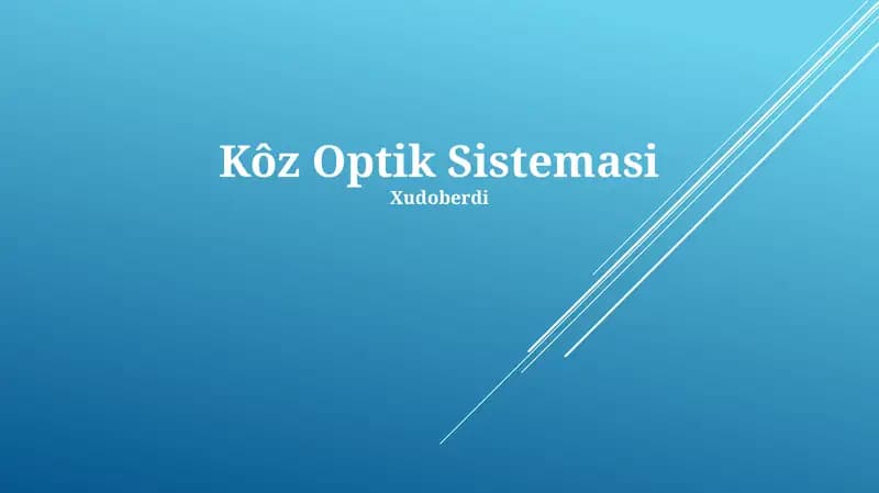 Kôz Optik Sistemasi