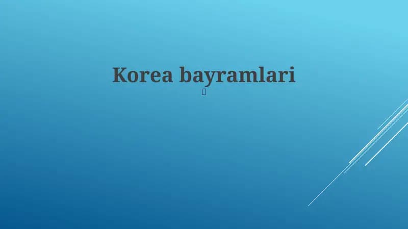 Korea bayramlari