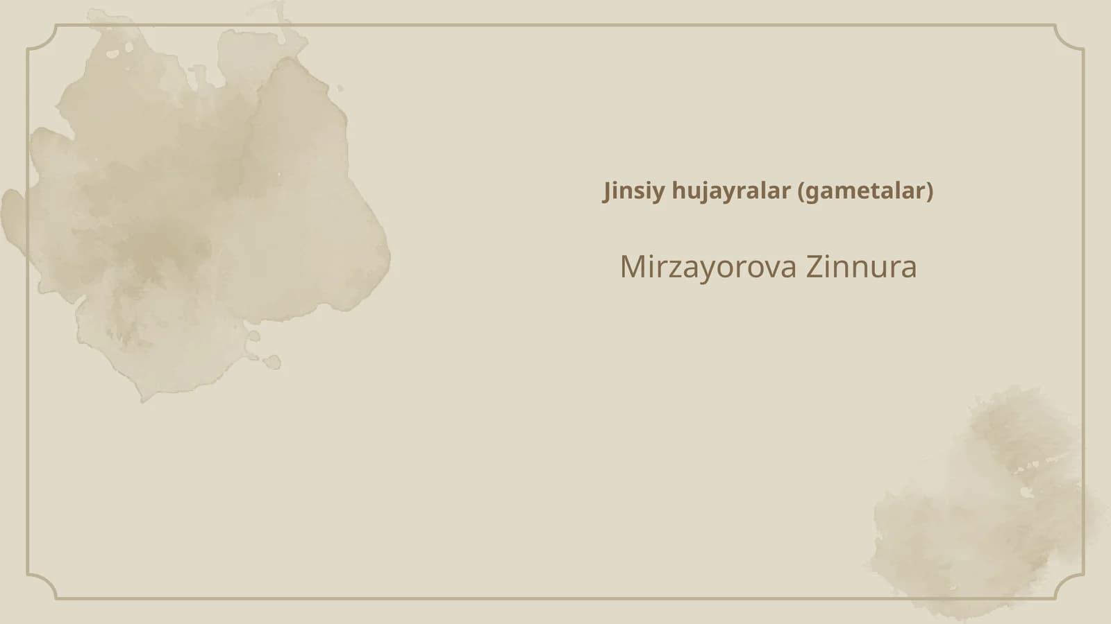Jinsiy hujayralar (gametalar)