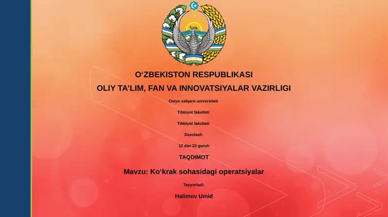 Ko'krak sohasidagi operatsiyalar