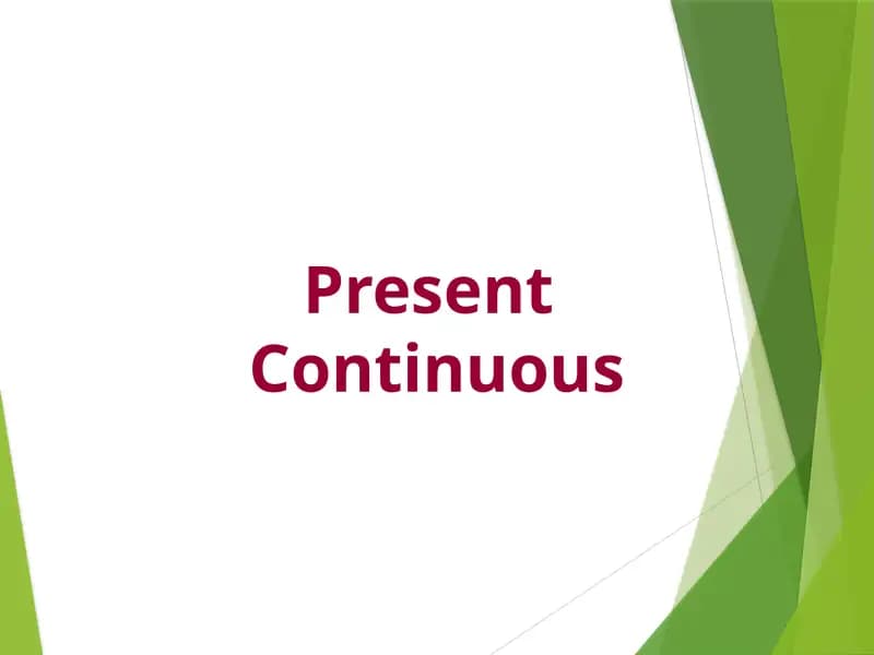 The Present Continuous Tense(Настоящее длительное время)