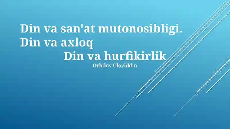 Din va Sanʼat Oʻrtasidagi Munosabat