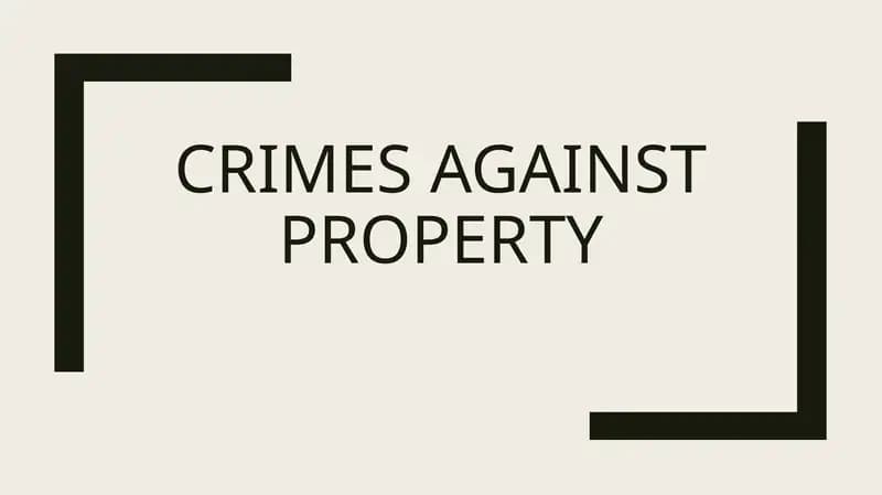 Crimes against property