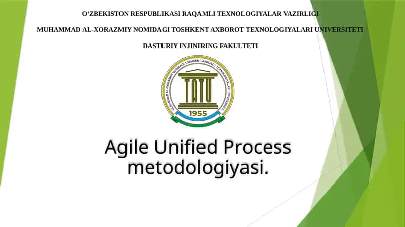 Agile Unified Processmetodologiyasi