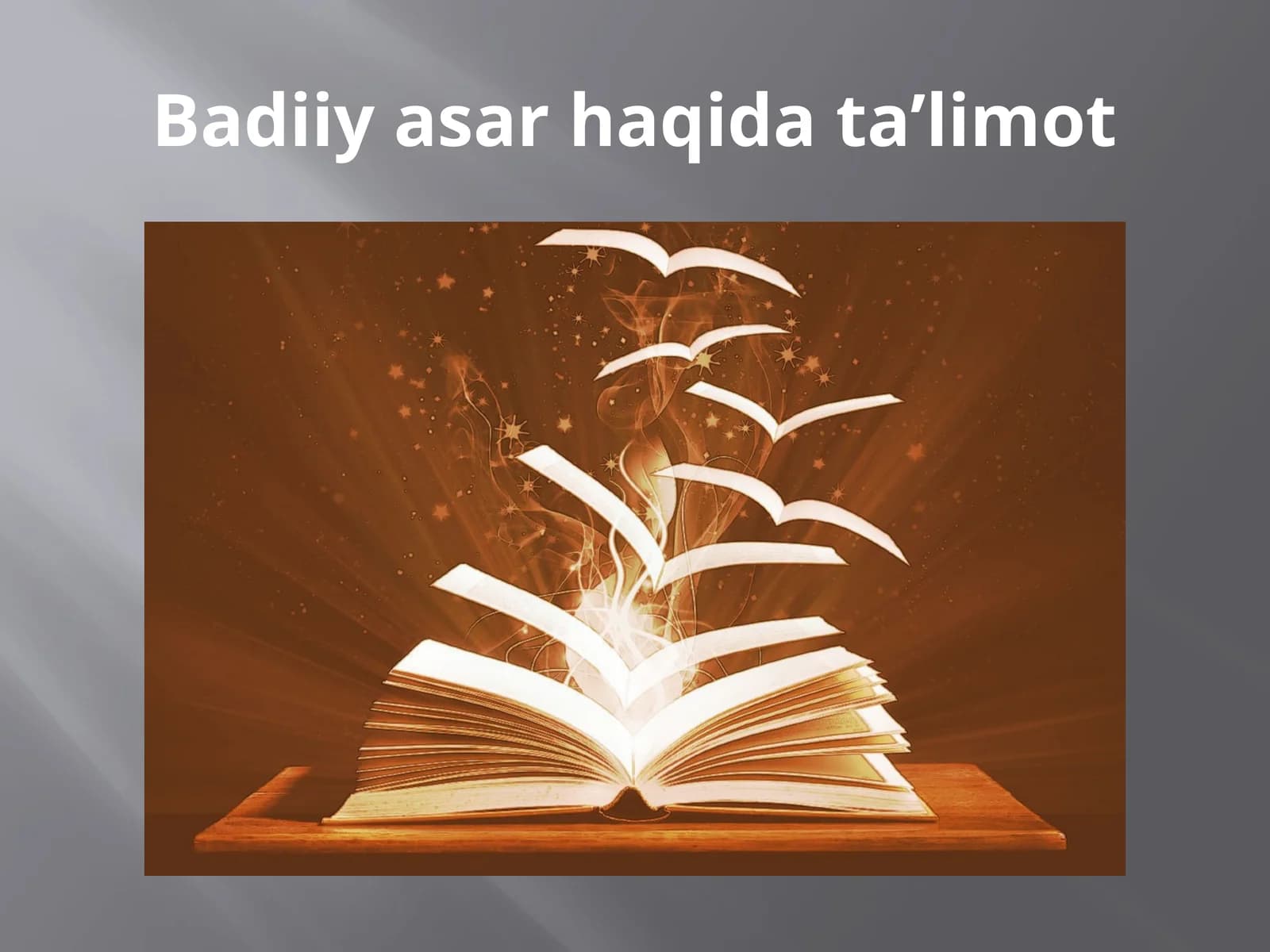 Badiiy asar haqida ta’limot
