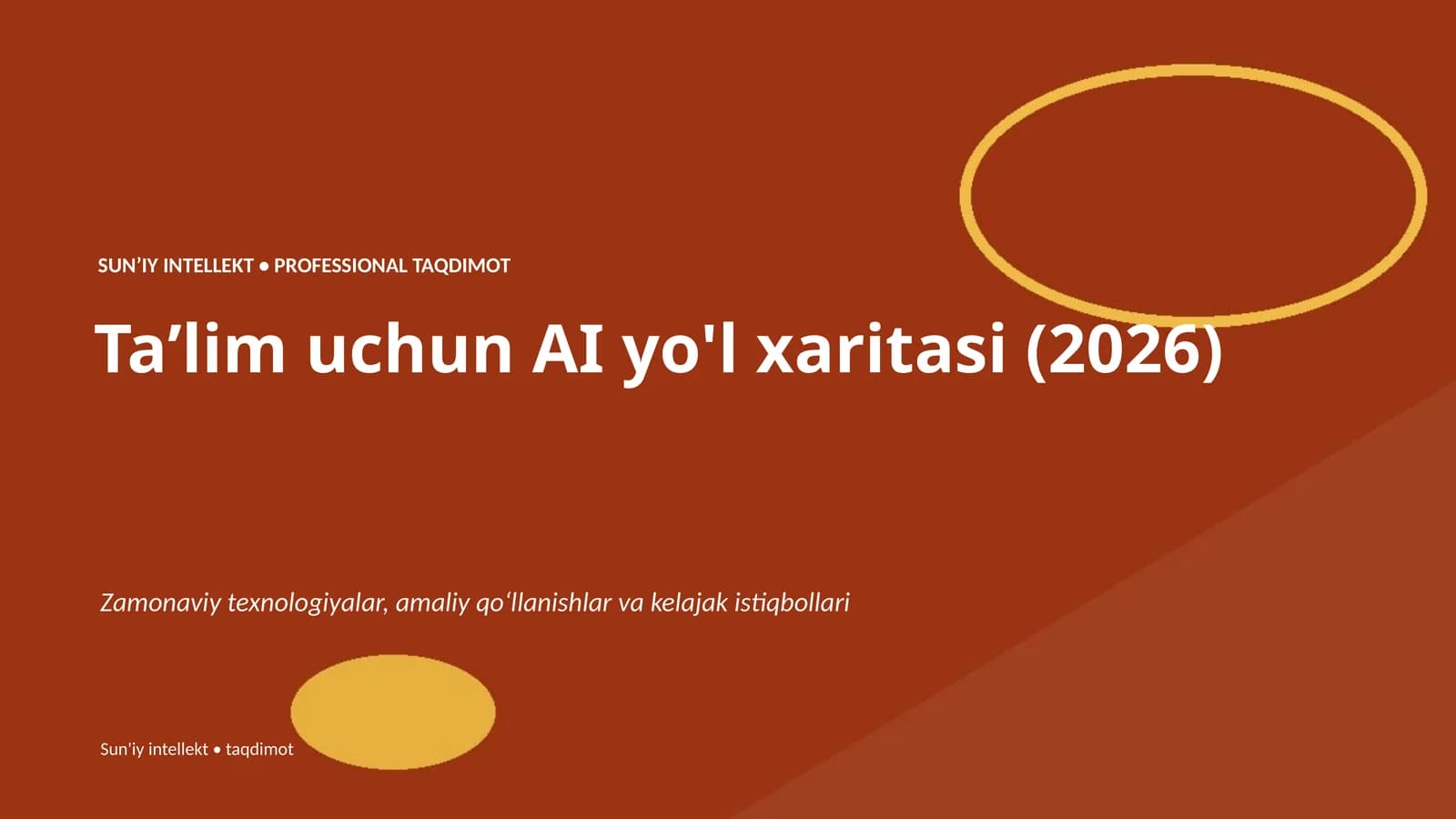 Taʼlim uchun AI yo'l xaritasi (2026)
