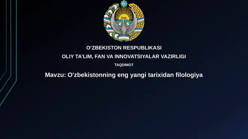 O'zbekistonning eng yangi tarixidan filologiya